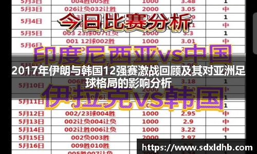 2017年伊朗与韩国12强赛激战回顾及其对亚洲足球格局的影响分析